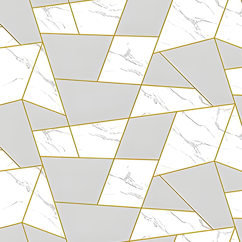 Fondo geométrico dorado para sala de estar, decoración de pared, película de transferencia de PET