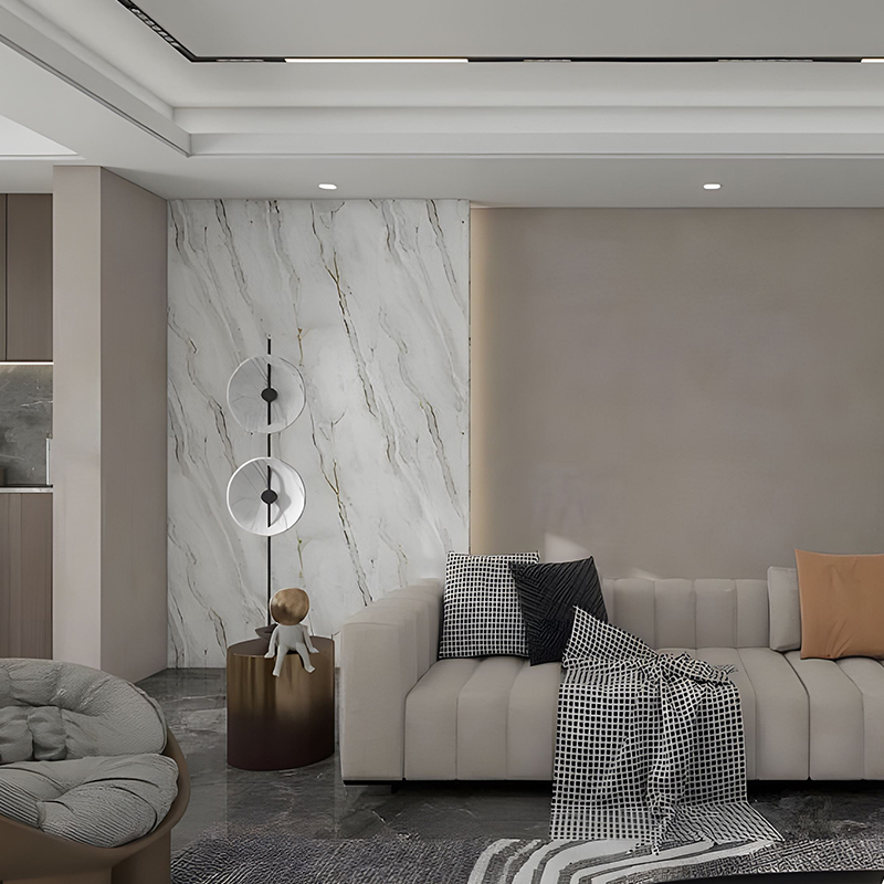 Película de transferencia de PET para decoración de gabinetes de sala de estar con ondas doradas
