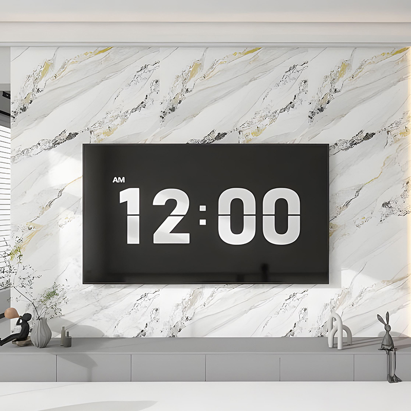 Película de transferencia de PET para pared de baño con patrón de nubes doradas