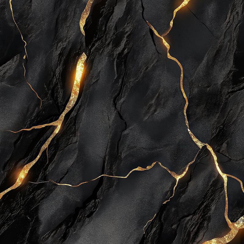 Película decorativa de transferencia 3D para pared en oro negro