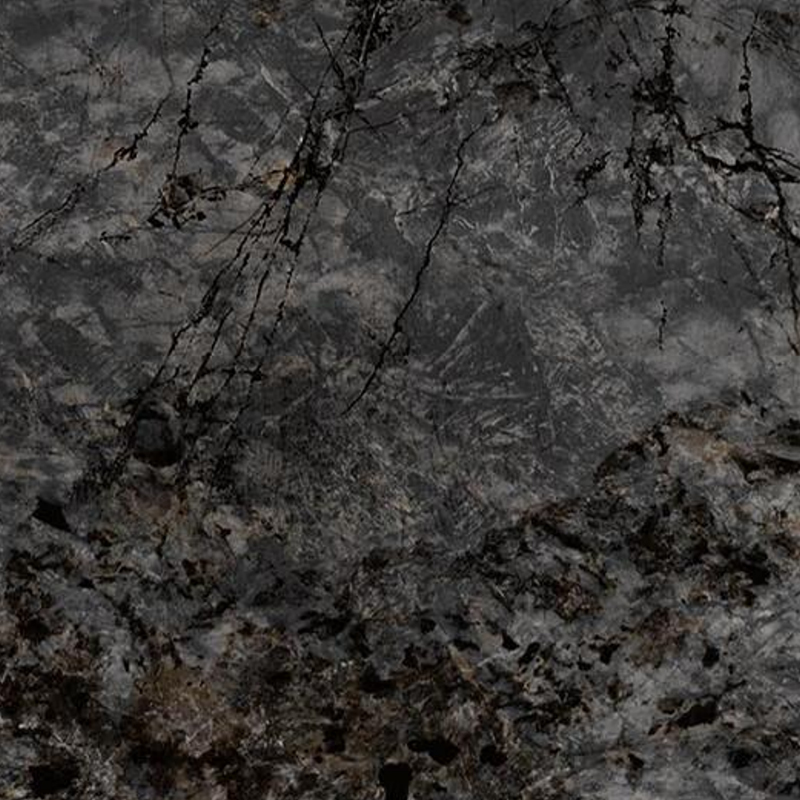 Película de transferencia 3D para decoración de gabinetes de entrada de vetas de piedra gris-negra
